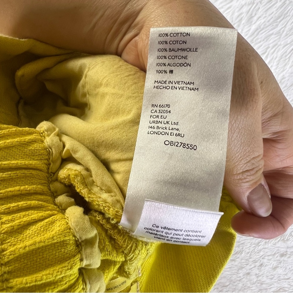 Urban Outfitters Yellow High-Waist Cotton Capris - Picture 10 of 14